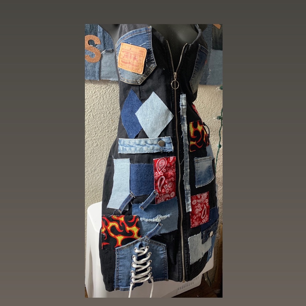 CUSTOM PATCHED DRESS